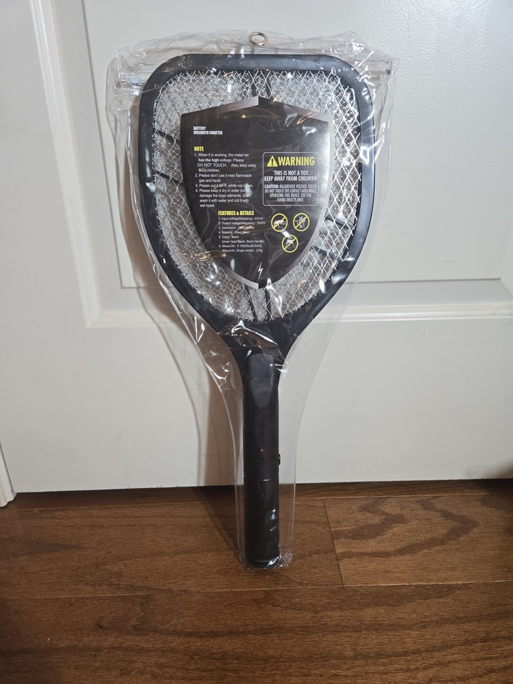 Electric Bug Zapper Racket in Black - Picture 2 of 3